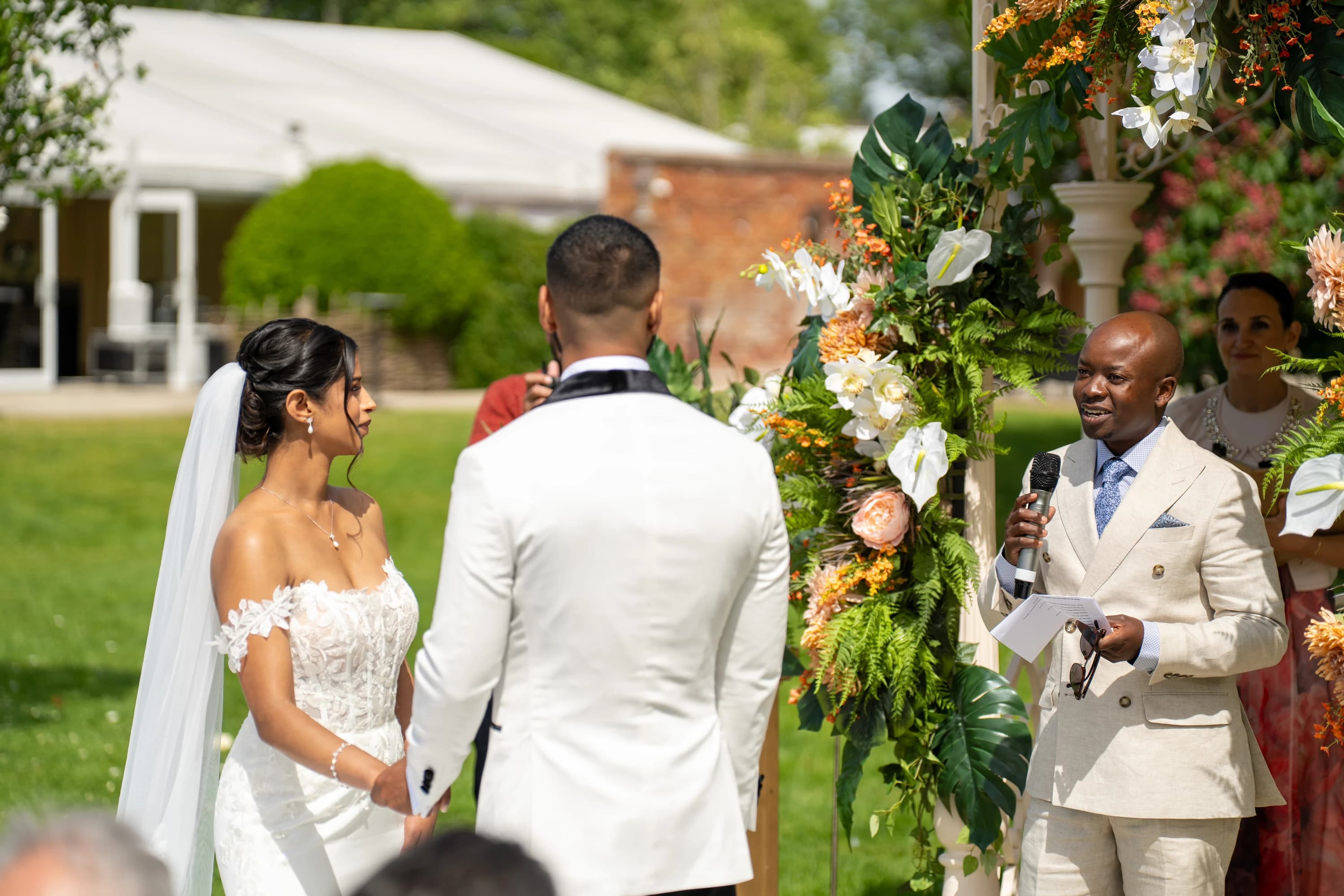 Rohini and Micheal during their wedding ceremony