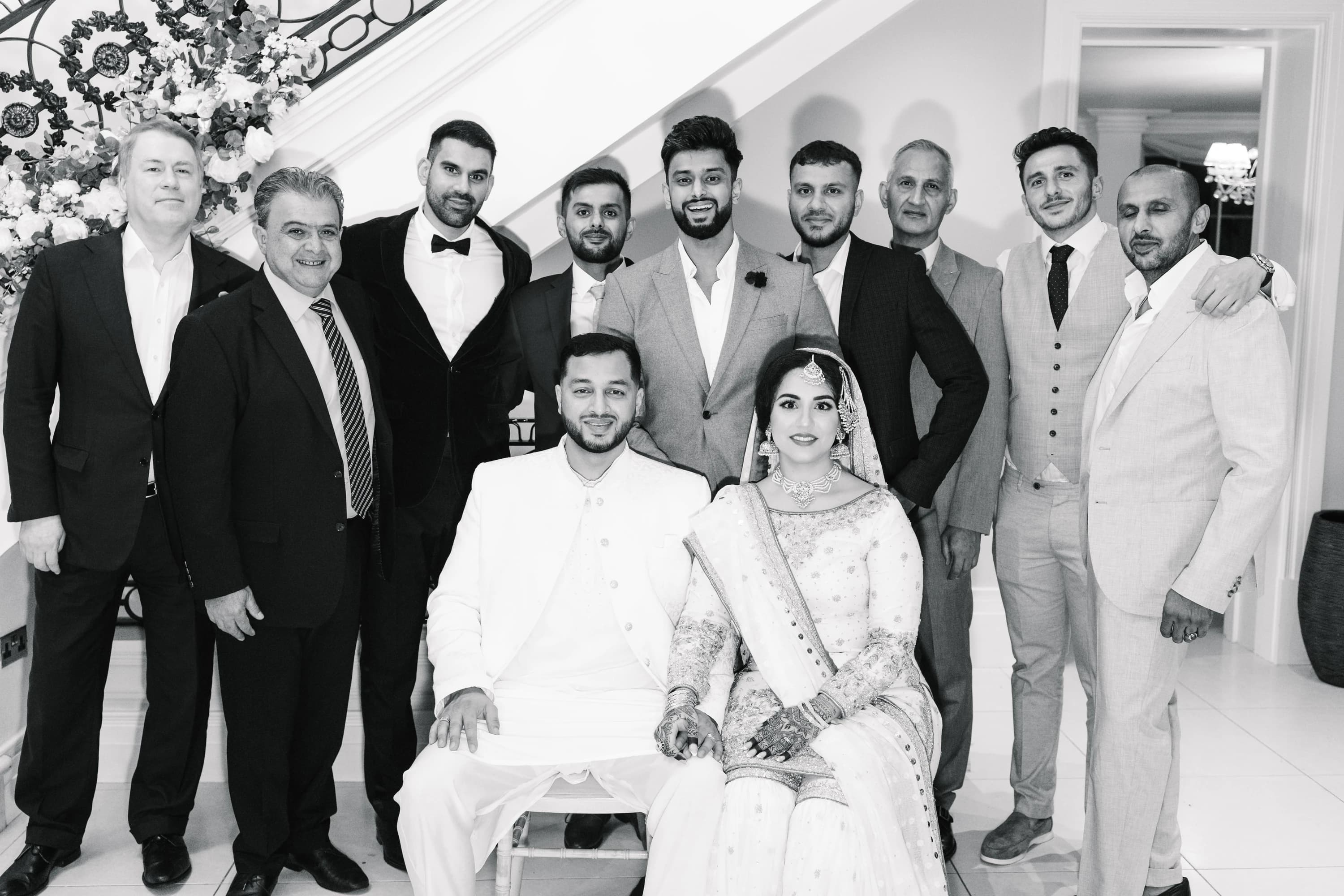 A group portrait from Umul and Zuhaer’s celebration